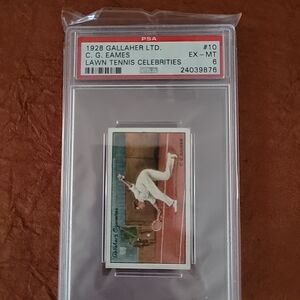 1928 Gallaher LTD C. G. Eames Lawn Tennis Celebrities Card PSA 6